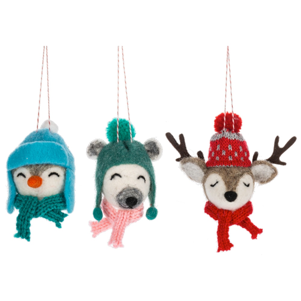 Midwest, Collectibles, Gifts, 2024, Snowy Day, Animal Head, Ornaments, 824508